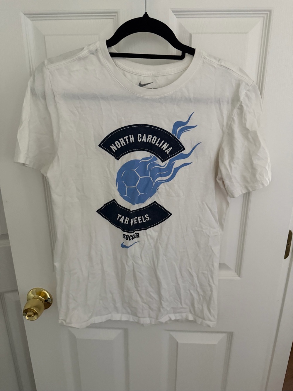 Nike North Carolina Tar Heels Soccer Tee Shirt Size Small